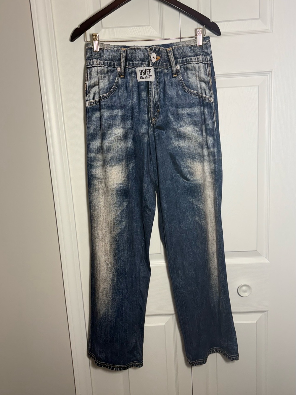 Brand New Brief Insanity Denim Jean Look-alike Comfy Pajama Pants Mens M